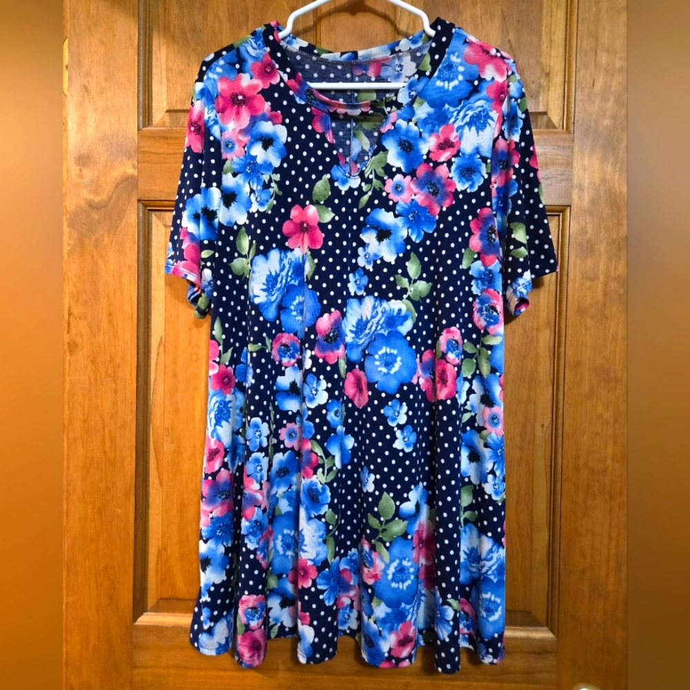 Floral Polka Dot Tunic